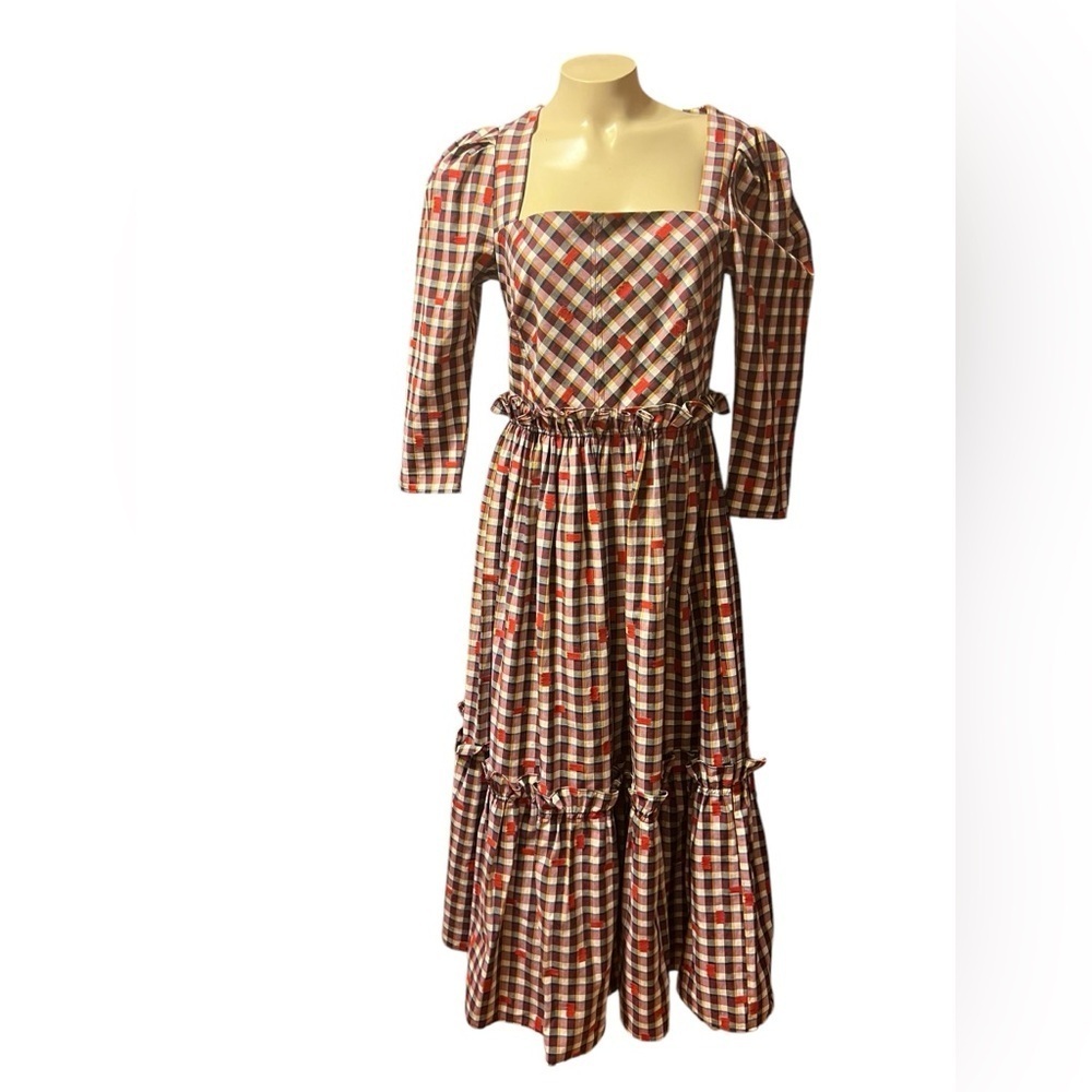 Hunter Bell Gillian Dress Odessa Check Size 4